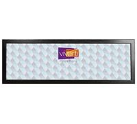Vivarti Panoramic Thin Satin Black Picture Frame, 24" x 7" - Photo Frame with Clear Styrene Sheet & Wall Mounted Hook - 7 x 24 Inches
