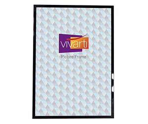 Vivarti Thin Gloss Black Picture Frame (60 x 80 cm) Portrait or Landscape Photo Frame with Clear Styrene Sheet & Wall Mounted Hook for Photos, Pictures, Posters, Decor, Certificate Frame