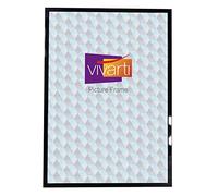 Vivarti Thin Gloss Black Picture Frame (Poster Size, 61 x 91.5 cm) Portrait or Landscape Photo Frame with Clear Styrene Sheet & Wall Mounted Hook for Photos, Pictures, Posters, Decor, Certificate Frame