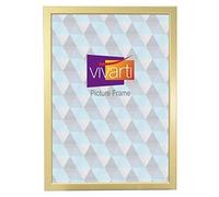 Vivarti Thin Gold Finish Picture Photo Frame 27.9 x 35.6 cm - 27.9 x 35.6 cm Frame - Photo Frame - 27.9x35.6 Frame Gold with Clear Styrene Sheet & Wall Mounted Hook - 35.6 x 27.9cm