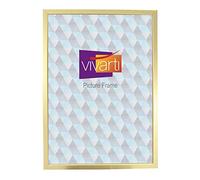 Vivarti Thin Gold Picture Frame 20" x 16" - Photo Frame With Clear Styrene Sheet & Wall Mounted Hook - 20x16 Inches