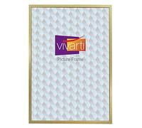 Vivarti Thin Gold Picture Frame - 36" x 24" with Clear Styrene Sheet & Wall Mounted Hook