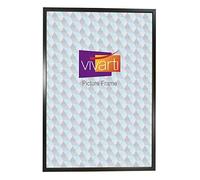 Vivarti Thin Matt Black Box Picture Photo Frame (36 x 24 Inches) Portrait or Landscape Photo Frame with Clear Styrene Sheet & Wall Mounted Hook for Pictures, Posters, Certificate Frame