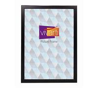 Vivarti Thin Matt Black Picture Frame (35 x 50 cm) Portrait or Landscape Photo Frame with Clear Styrene Sheet & Wall Mounted Hook for Photos, Pictures, Posters, Decor, Certificate Frame