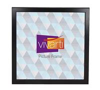 Vivarti Thin Matt Black Picture Frame (50 x 50 cm) Portrait or Landscape Photo Frame with Clear Styrene Sheet & Wall Mounted Hook for Photos, Pictures, Posters, Decor, Certificate Frame