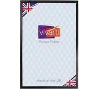 Vivarti Thin Matt Black Picture Frame 61 x 91.5 cm - Wall Mounted Styrene Glazing for Posters, Certificates, Artwork, Photos - Portrait or Landscape Hanging