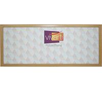 Vivarti Thin Oak Box Panoramic Picture Photo Frame (36 x 12 Inches) Portrait or Landscape Photo Frame with Clear Styrene Sheet & Wall Mounted Hook for Pictures, Posters, Certificate Frame