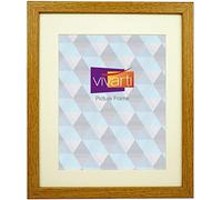 Vivarti Thin Oak Picture Photo Frame 12 x 10 Inches with Mount (Aperture 10 x 8 Inches)