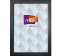 Vivarti Thin Satin Black Picture Frame, 12" x 10" - Picture Frames - 12 x 10 Frame - Photo Frame - 12x10 Frame Black with Clear Styrene Sheet & Wall Mounted Hook - 12x10 inch - 12 x 10 Inches