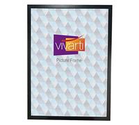 Vivarti Thin Satin Black Picture Frame (35 x 50cm) Portrait or Landscape Photo Frame with Clear Styrene Sheet & Wall Mounted Hook for Photos, Pictures, Posters, Decor, Certificate Frame