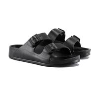 VIVASHOES Women’s Double Buckle EVA Sandals - Lightweight Waterproof Adjustable Slides with Arch Support for Summer, Beach, Pool & Daily Wear - True to Size Good for Wide Fit - Black 6