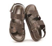 VIVASHOES Women's Chunky Flatform Sandals with Adjustable Slingback Strap - Lightweight Minimalist Summer Sandals for Ladies - Casual Holiday Beach Walking - Bronze UK 4