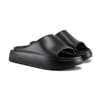 VIVASHOES Women's Flatform Waterproof Sliders - Lightweight Soft Cushioned Sole - Open Toe Sandals for Beach, Pool & Everyday Wear - True to Size Good for Wide Fit - Black 4