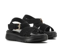 VIVASHOES Women's Lightweight Adjustable Buckle Sandals - Flatform Small wedge Sandal - Soft Comfort Memory Foam Innersoles - True to Size Good for Wide Fit - Comfortable Summer Shoes - Black 4