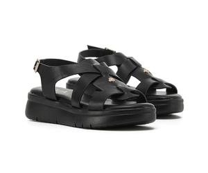 VIVASHOES Women's Lightweight Adjustable Gladiator Sandals - Flatform Small wedge Sandal - Soft Comfort Memory Foam Innersoles - True to Size Good for Wide Fit - Comfortable Summer Shoes - Black 4