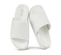 VIVASHOES Women's Slip On Slide Sandals - Wide Band Flatform Sandals for Ladies - Lightweight Minimalist Summer Sandals for Casual Holiday Beach Walking
