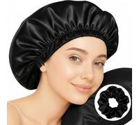 VivaSmile Silk Bonnet for Sleeping, Large Hair Bonnet for Sleeping Designed for Women, 32cm Adjustable Sleep Cap to Protect Frizzy, Curly & Long Hair