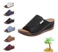 VivaStep Sandals - Vivastep Women's Orthopedic Comfort Sandals, Ergonomic & Non-Slip Sandal for Pain Relief (Black,8)