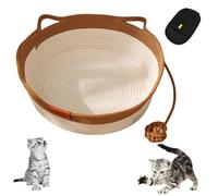 VIVBCLI Woven Rope Cat Basket, Scratch-Resistant, Soft and Gentle on Skin, Breathable and Lint-Free (Brown, L)