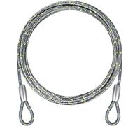 VIVBOO - 0.13IN Security Steel Cable Bike Lock Cable | 4/6/10/15FT Lengths Cable Rope, Stainless Steel Cable with Loops for Safety and Security