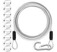 VIVBOO 10Pack Safety Cable Lock with Hooks 31inch Stainless Steel Security Wire Rope Lock for Stage Lights