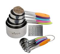 Vivco Measuring Cups & Spoon Set 13 Pieces Magnetic Measurment Chart