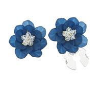 ViVDuo Large Flower Design Button Covers & Cufflinks Set, Brass Covers Snap-On Jewelry Clips for Wedding and Business Shirts, XL, Brass Acrylic, no gemstone