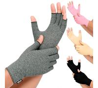 Vive Arthritis Gloves - Compression Gloves for Rheumatoid & Osteoarthritis - Men & Women - Open Finger (Small)