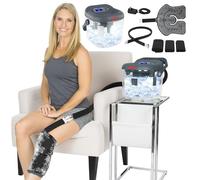 Vive Cold Therapy Machine - Large Ice Cryo Cuff - Flexible Cryotherapy Freeze Kit Fit Knee, Shoulder, Ankle, Cervical, Back, Leg, Hip and ACL - Reusable and Wearable Adjustable (Ice Therapy Machine)