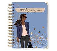 VIVE CON STYLE A5 Quote Notebook 'Building My Empire' - 240 Pages, Hardcover, A5 Notepad Journal - Ebony