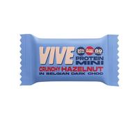Vive Dark Chocolate Coated Hazelnut Flavour Protein Bites - Vegan - High Fibre Protein Mini Bars - Pack of 21