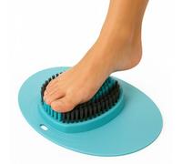Vive Foot Scrubber for Use in The Shower - Feet Cleaner for Dead Skin with Pumice Stone - Massager and Brush Exfoliating - Callus Remover, Improve Circulation and Relieves Pain - Nonslip Suction Cups