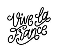 Vive La France Wall Decals Paster Paper 51x58.5cm Multiple Size Options L-Black