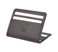 Vive London 100% Leather Credit Card Holder - RFID Blocking Slim Wallets for Men - Magnetic Closure Bifold Card Wallet Men with 8 Card Holder & Cash Slots - Minimalist Wallet with Elite Gift Box