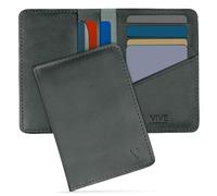 Vive London Genuine Leather Credit Card Holder - RFID Blocking Slim Wallets for Men - Handmade Vertical Bifold Card Wallet Men with 7 Card Holder & 2 Cash Slots - Minimalist Wallet with Elite Gift Box