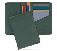 Vive London Genuine Leather Credit Card Holder - RFID Blocking Slim Wallets for Men - Handmade Vertical Bifold Card Wallet Men with 7 Card Holder & 2 Cash Slots - Minimalist Wallet with Elite Gift Box