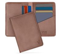 Vive London Genuine Leather Credit Card Holder - RFID Blocking Slim Wallets for Men - Handmade Vertical Bifold Card Wallet Men with 7 Card Holder & 2 Cash Slots - Minimalist Wallet with Elite Gift Box