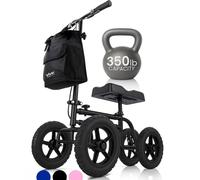 Vive Mobility All Terrain Knee Scooter - Knee Walker for Broken Leg, Foot, Ankle Injuries - Kneeling Quad Roller Cart - Orthopedic Seat Pad for Adult & Elderly