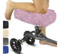 Vive Mobility Knee Scooter Pad Cover - Soft Plush Adult Sheepskin Memory Foam Cushion, Walker Accessory for Knee Roller, Padded Accessories Leg Cart Improves Comfort with Injury, Universal Fit