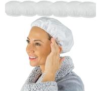 Vive No Rinse Shampoo Cap (6 pcs) - Soft Shower Caps with Conditioner - Scentless Hair Wash and Care - Disposable, Waterless and Microwavable - Perfect for Post-Surgery, Elderly and Rehabilitation