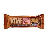 Vive Vegan Protein Peanut Butter Bar - 100% Plant Based High Protein - Natural Sugar Chocolate Coated Snack - Pack of 12