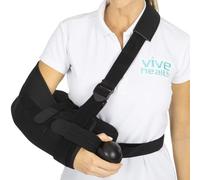Vive Shoulder Abduction Sling - Immobilizer for Injury Support - pain Relief Arm Pillow for Rotator Cuff, Sublexion, Surgery, Dislocated, Broken Arm - Brace Includes Pocket Strap, Stress Ball, Wedge