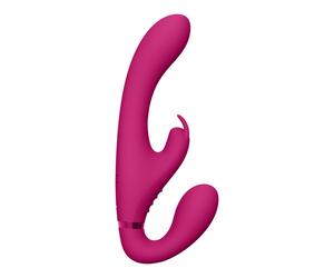 Vive Suki Triple Action Strapless Strap-On Vibrator Pink