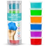 Vive Therapy Putty - Theraputty, Therapeutic, Occupational and Exercise Tool for Stress - Finger, Hand Grip Strength Exercises - Extra Soft, Medium, Firm Resistance (6 Count (Pack of 1))