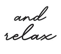 Vivegate And Relax Sign - Metal Wall Sign, 18"X12", Bold Relax Letters, Stylish Design, Bathroom Decor