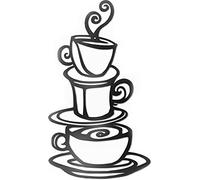 Vivegate Coffee Decorations - 15"X9" Metal Art Wall Decor for Coffee Bar & Kitchen