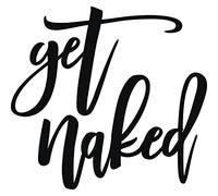 Vivegate Get Naked Sign - Get Naked Sign for Bathroom Wall Decor Bath Word Art Decals Black Metal Letters (Large - 46X64 cm)