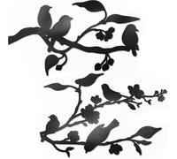 Vivegate Metal Birds Wall Art - Metal Birds Wall Decor Art Birds On A Wire Metal Bird Wall Decor Outdoor Bird Decor (Large - 91.5X33 cm)