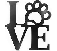 Vivegate Paw Print Black Metal Art Wall Decoration 31.5x29.5cm Dog Room Accessories Dog Lover Decoration Metal Wall Decor Love Animals Art