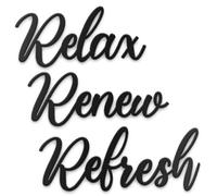 Vivegate Relax Renew Refresh Metal Art Sign (Medium)